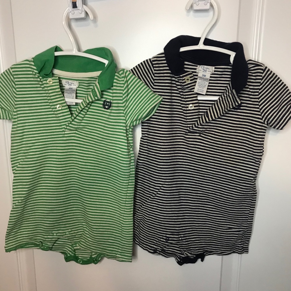 Two chaps onesie shirts/ shorts
